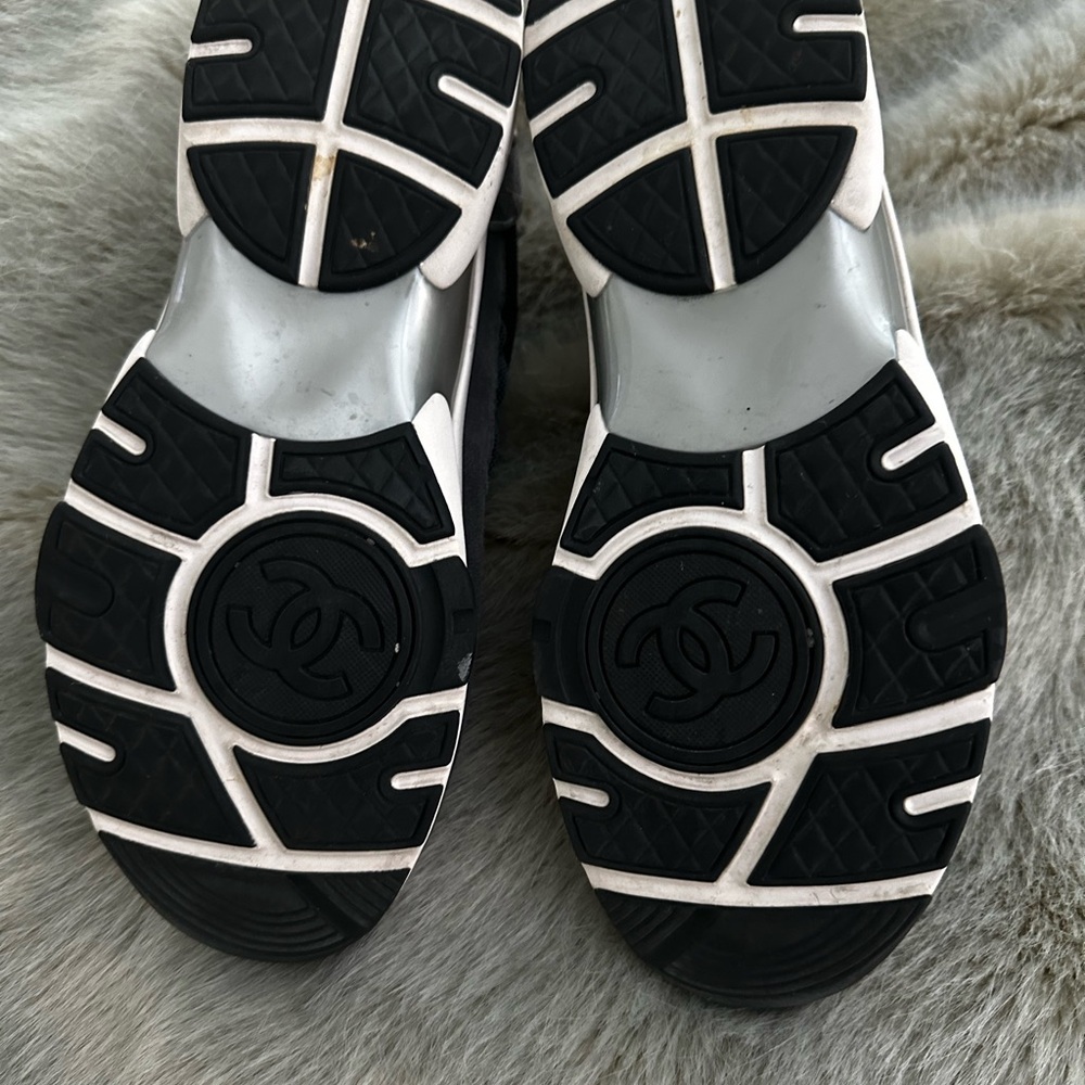 CHANEL Women's Sneakers - Black, Gray, Pink - Picture 3 of 8